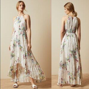 Ted Baker London THRELIN Pergola Pleated Dip Hem Dress 0 00 $419 New NWT
